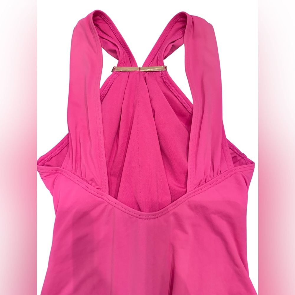 Michael Kors Pink Halter Neck One-Piece Swimsuit - Picture 2 of 3